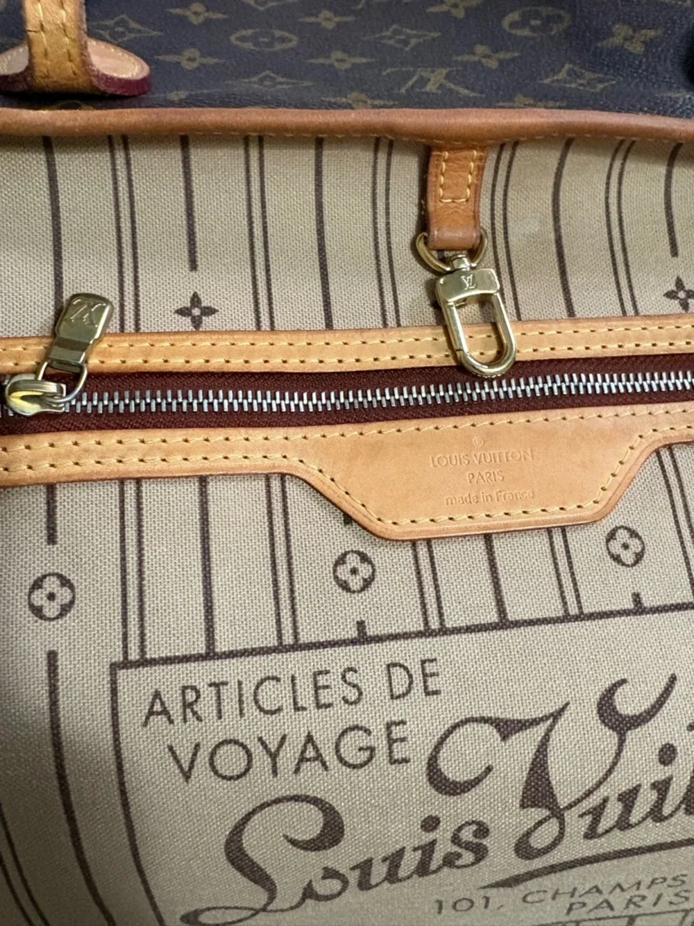 Louis Vuitton Monogram neverfull GM Tote Bag - Brown & Tan - Picture 11 of 16